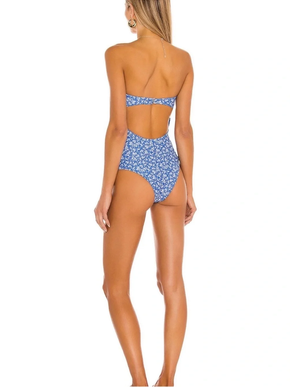 Tularosa - Dilara One-Piece in Blue Ditsy Blossom - Women’s - Lg - Picture 4 of 10